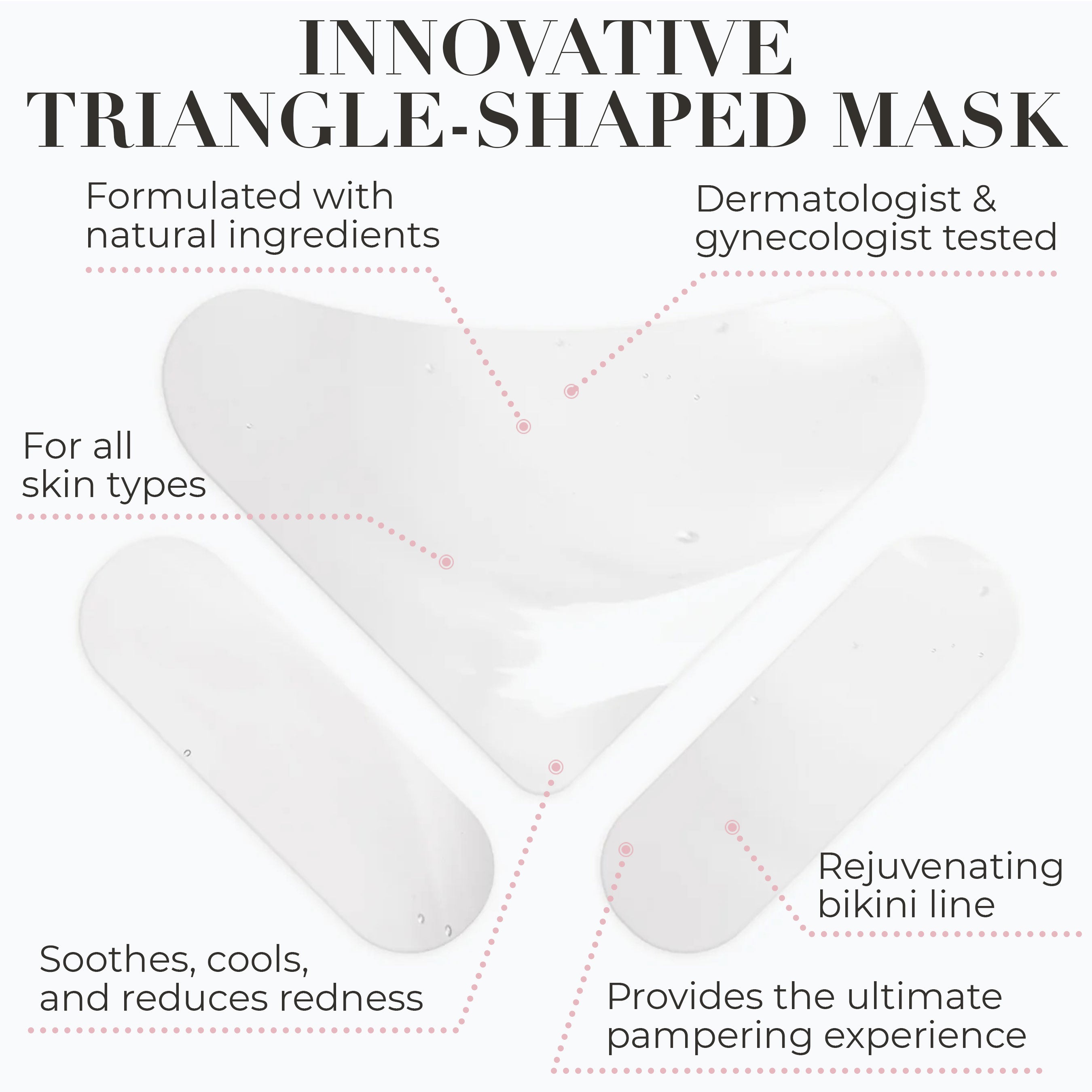 Bikini Area Soothing Vajacial Mask | Hydrating Treatment with Hyaluronic Acid & Aloe Vera | Gentle Care Hydrogel Mask for Bikini Line