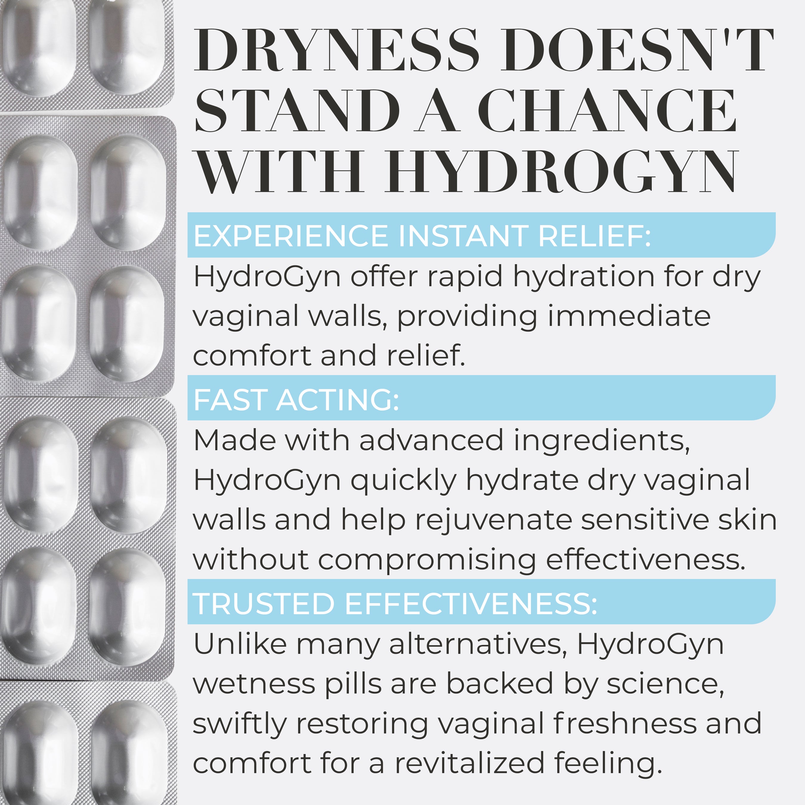 Vaginal Moisture Support Pills | Natural Supplement for Vaginal Dryness Relief & Hydration | Slippery Elm Capsules for Feminine Lubrication